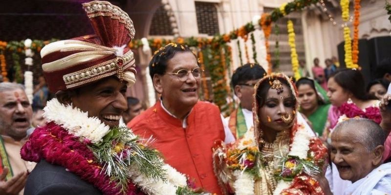 Breaking age-old chains, a young widow remarried in Vrindavan this Diwali