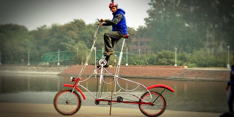 Chandigarh man who built India's tallest cycle eyes Guinness record