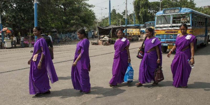 Clad in purple sarees, these women are bringing healthcare to the deprived