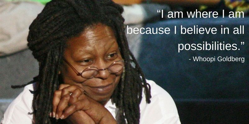 From a dyslexic school dropout to Oscar winner: Whoopi Goldberg shows us the power of possibilities