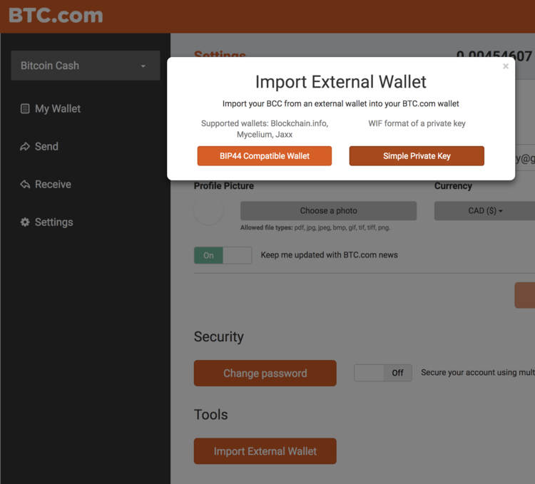 bitcoin external wallet free