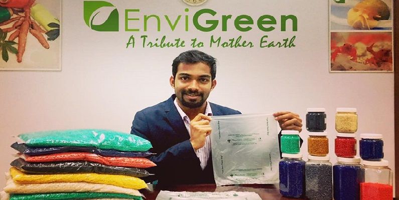 This NRI's startup creates plastic-free bags from vegetable waste and oil derivatives