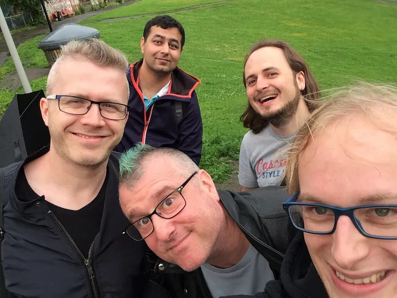 Bruce with Opera developer relations team members