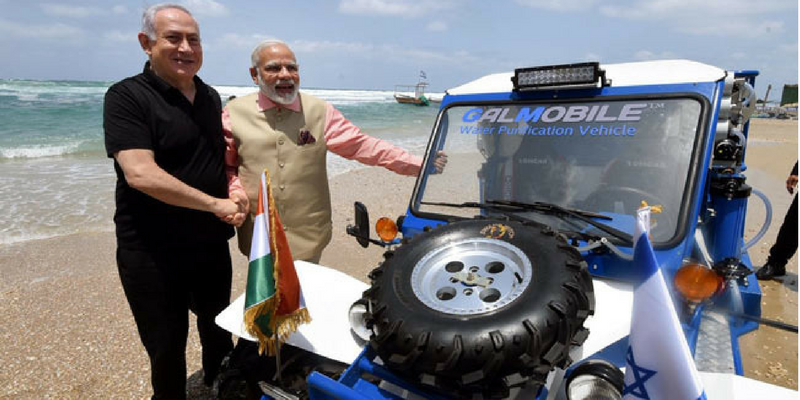 Benjamin Netanyahu gifts water-purifying desalination jeep to Modi