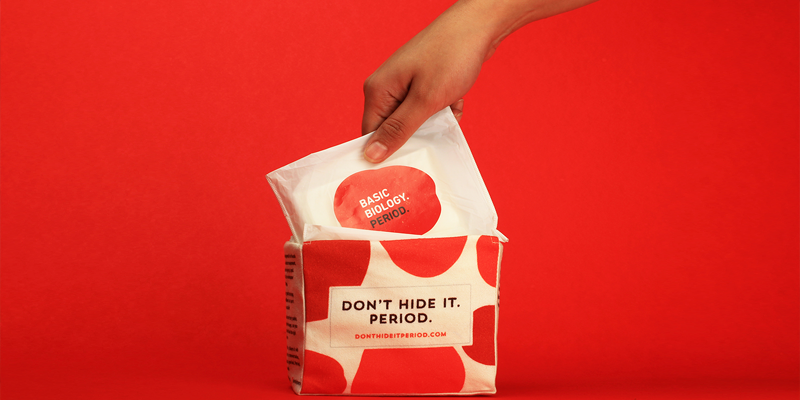 The Don’t Hide It Period campaign is breaking menstrual taboos, one innovative pad packet at a time