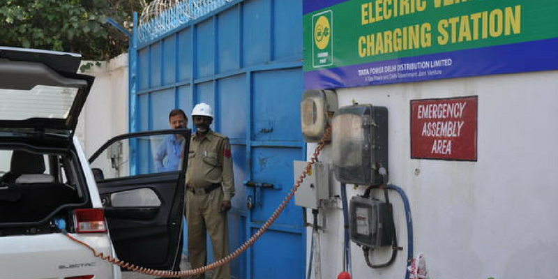Now, charge your electric car at parking lots of Delhi railways stations
