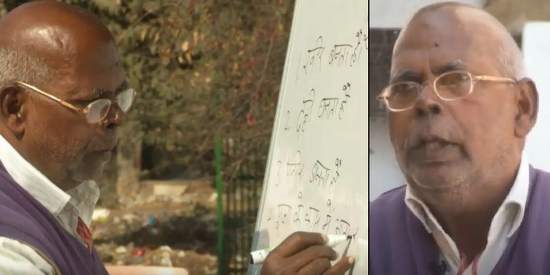 This man is teaching underprivileged children on Delhi's footpath for free