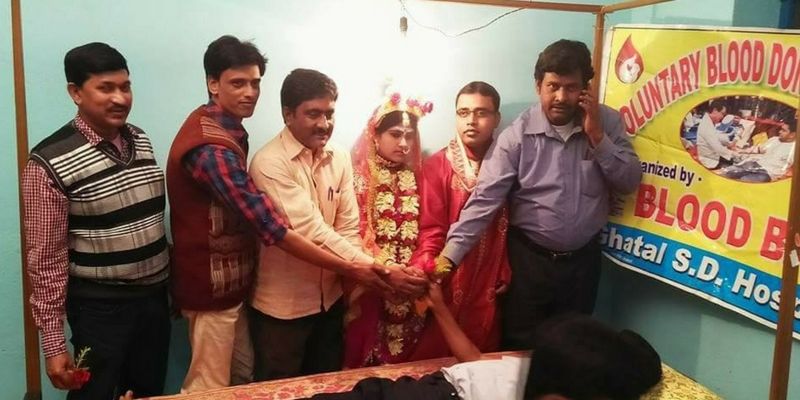 This couple conducted blood donation camp on their wedding, 35 people participated