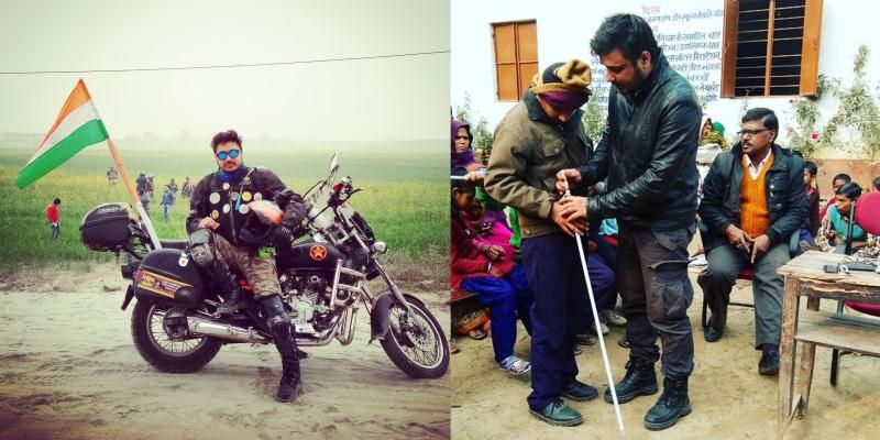 This 25-year-old biker has undertaken a 2,300 km journey for the visually challenged
