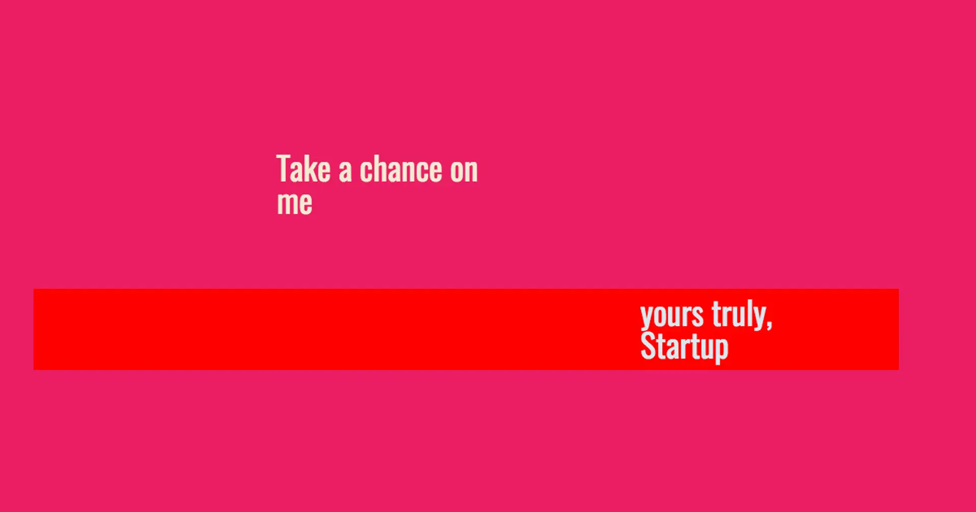 Let's take a chance