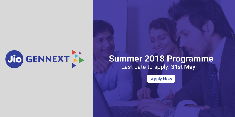 Are you the founder of an early-stage startup looking to scale up rapidly? Apply to JioGenNext’s Summer 2018 programme