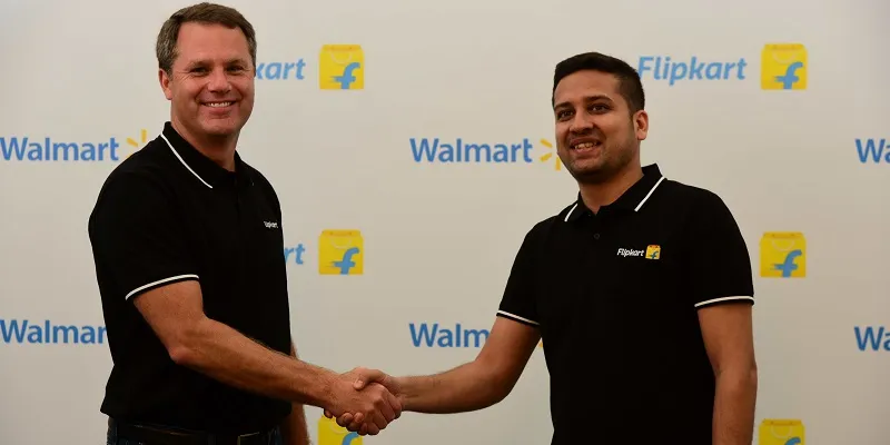 Walmart CEO Doug McMillon with Flipkart Co-Founder and CEO Binny Bansal (2)