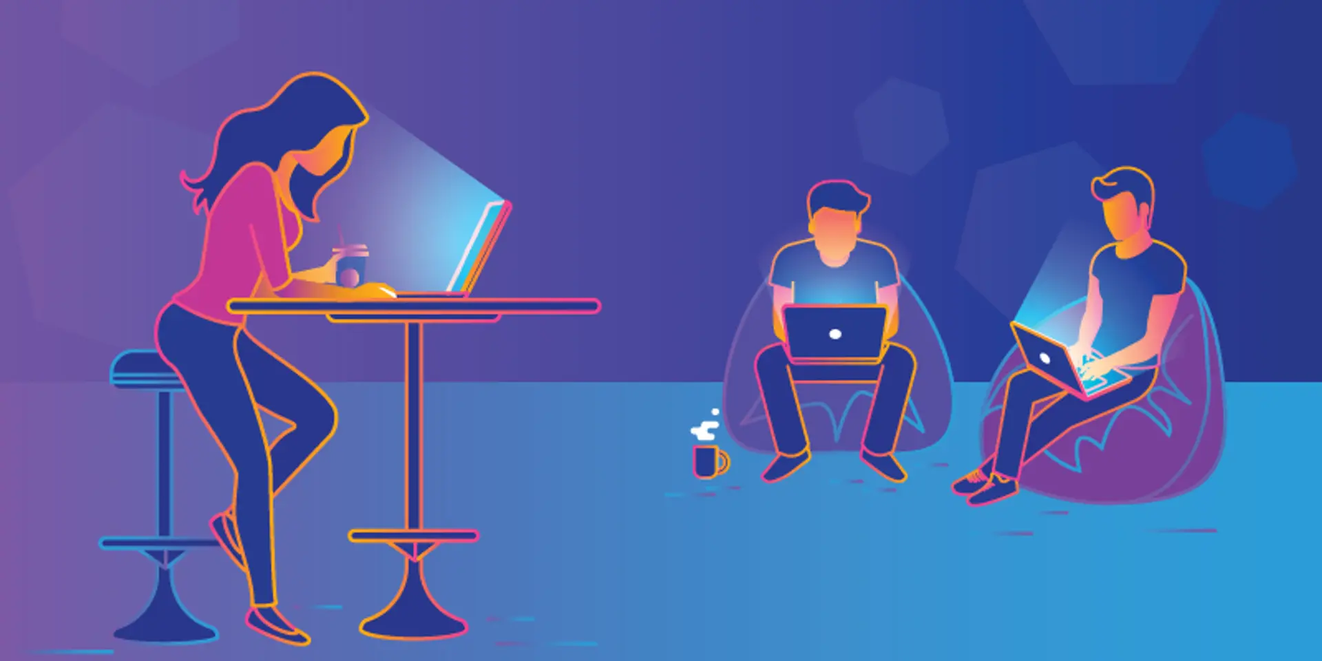 Not just startups, even large companies embrace the co-working concept
