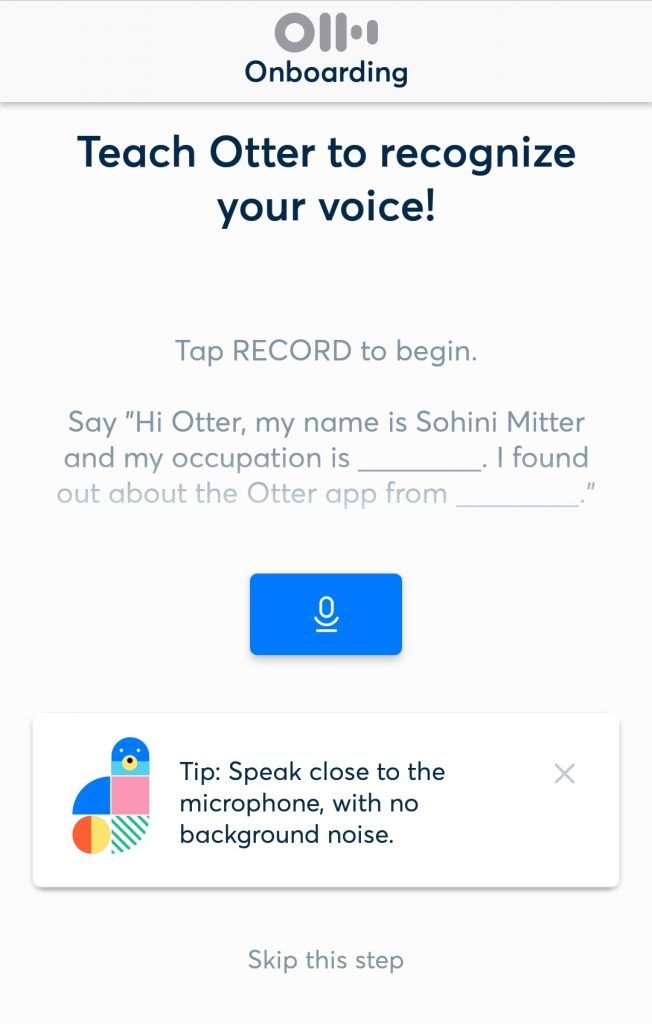 otter voice to text app