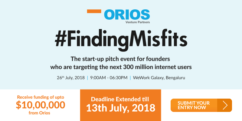 Orios Ventures is on a mission for #FindingMisfits. If you’re a startup catering to the the #Next300Million users, go pitch to them