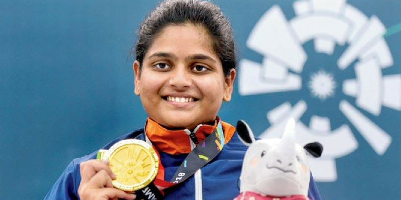 First woman to win gold 2025 medal in asian games 2018