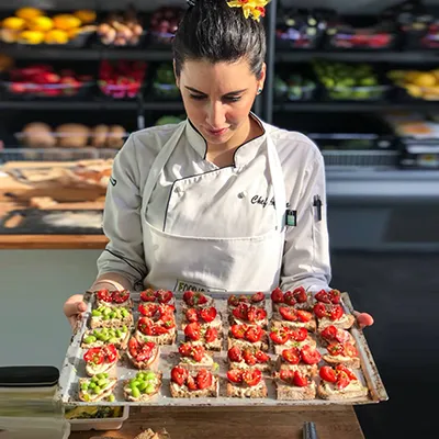 At a place called Smaka på Stockholm (Taste of Stockholm, Anahita used some yogurt, overripe strawberries and some stale bread to make her recipes. She is known to promote seasonal, local and sustainable ways of cooking food. Photo: @dennistheprescott, from Anahita's Instagram account