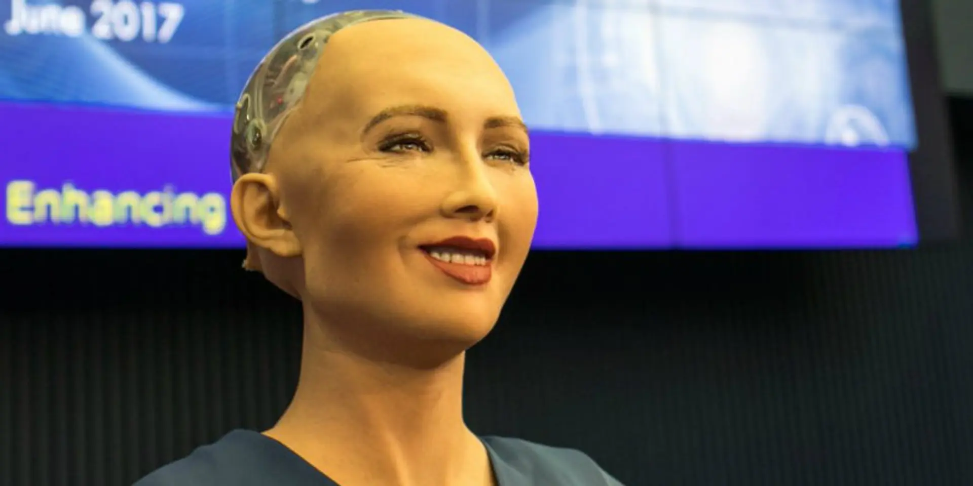 Amid much fanfare, social humanoid Sophia arrives at Vizag Fintech Festival