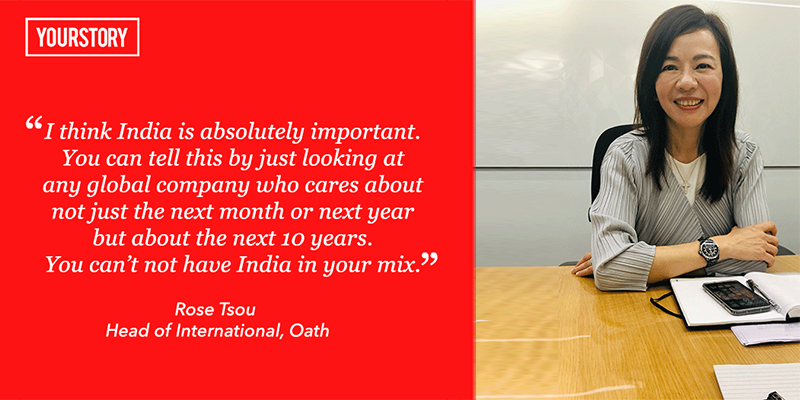 Rose Tsou, credited with Yahoo’s success in Asia, is set to boost Oath’s presence in India, other international markets