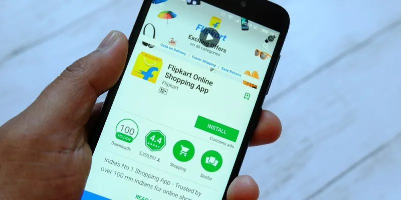 Flipkart app on smartphone