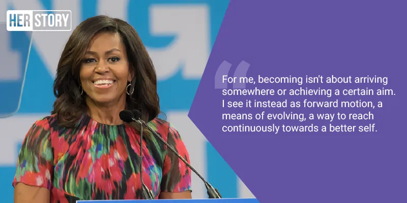 Michelle Obama says 'Becoming' is not about arriving somewhere but ...
