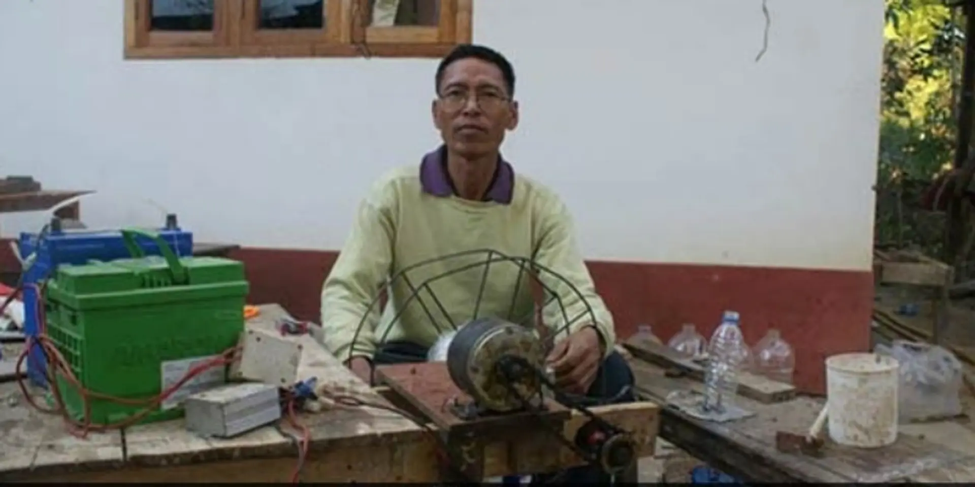 This father-son duo is sweeping in change by recycling plastic bottles into brooms