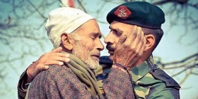 Lance Naik Nazir Ahmad Wani's father, source Indian Express