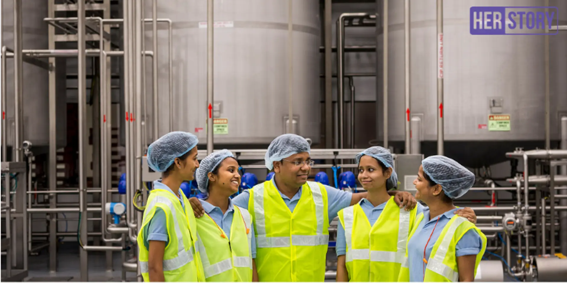 At the Hindustan Coca-Cola Beverages factory in Sanand, young girls take pride in leading from the front