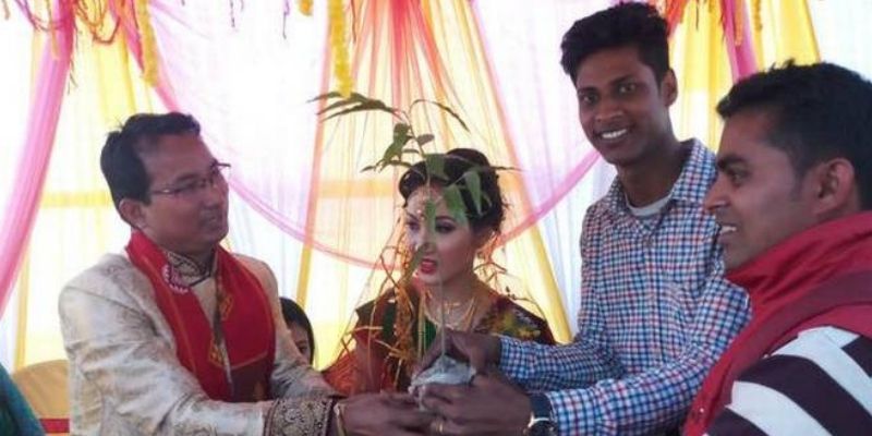 Wedding with a difference: Assamese couple chooses old clothes and books over fancy gift items