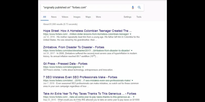 We Failed to get forbes mentions