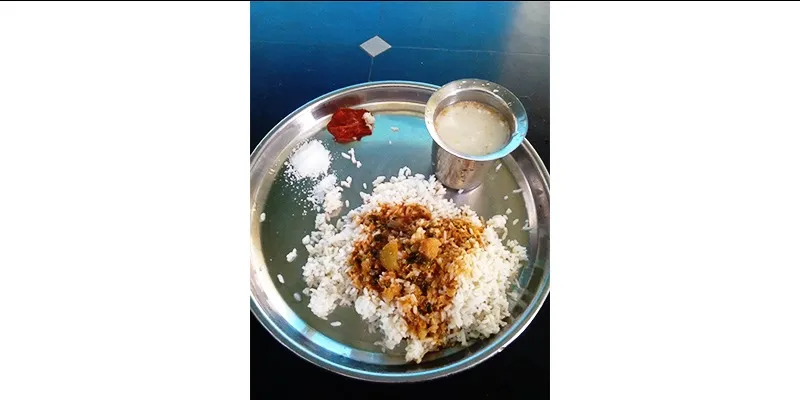 Figure 7 A simple meal at the Temple