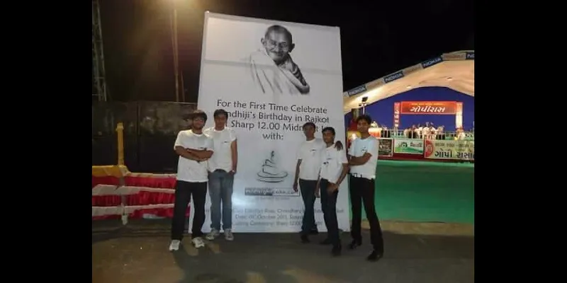 Midnightcake's First Team outside Ahmedabad - its Midnightcake Rajkot Team during its launch