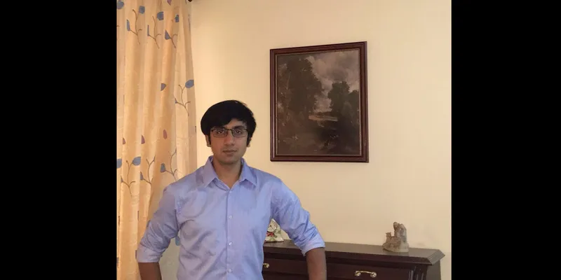 Robin Lobo sporting a pair of his eyewear that will be sold on Winkk