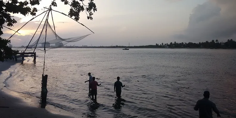 Chinese Fishing Nets on Fort Kochi Beach
