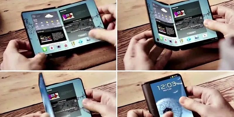 Screen grabs from a leaked Samsung video
