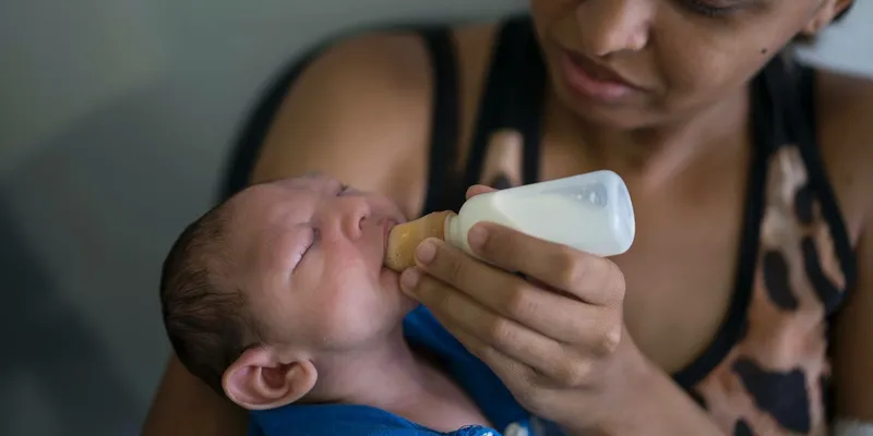 <p>Every baby deserves mother’s milk for a healthy start, sadly most babies  with microcephaly have feeding problems.  Image: The Seattle Times</p>