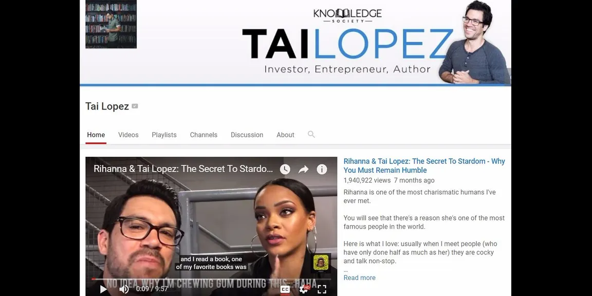 5 quick life lessons we can learn from Tai Lopez