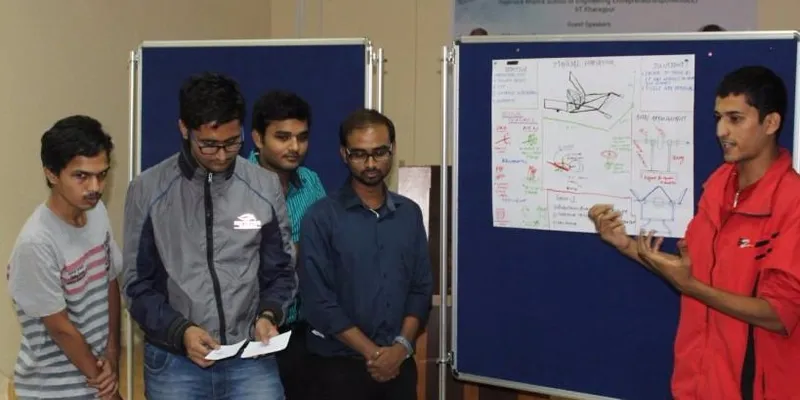 Students presenting idea at the workshop