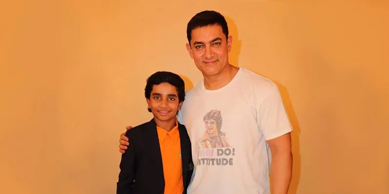 आमिर खान के साथ शुभम जगलान। फोटो साभार: सोशल मीडिया