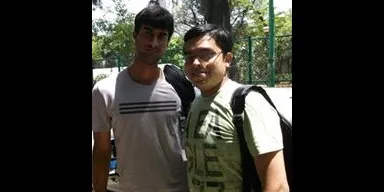 With Yuki Bhambri(L), the former Junior Australian Open Champion and Indian hope