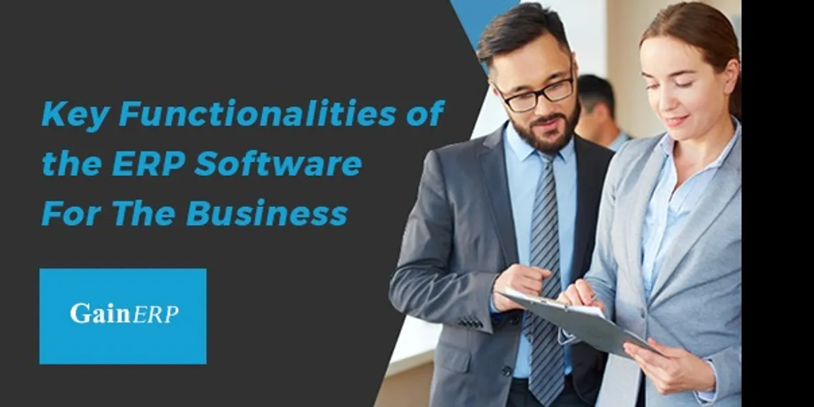 Key functionalities of the ERP software for the business