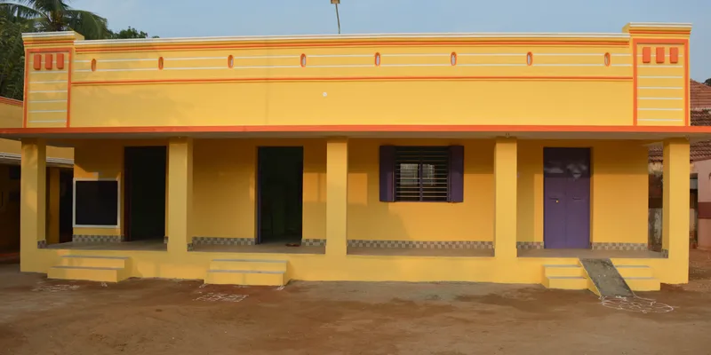 The newly added school building