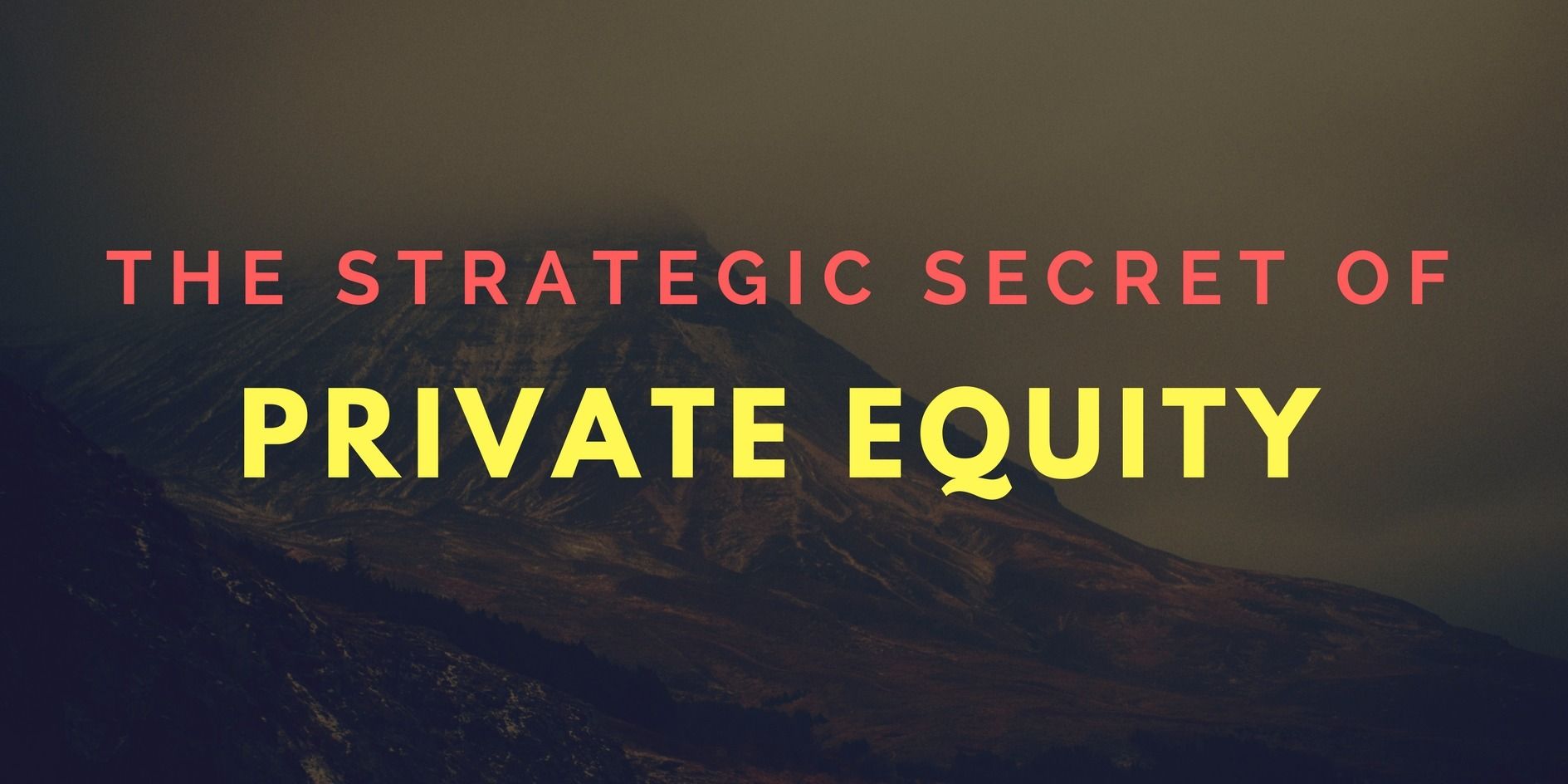 The Strategic Secret of Private Equity