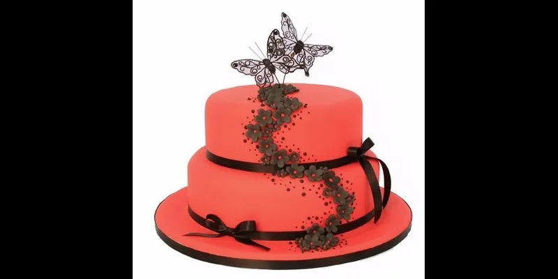 Two Layer Wedding Anniversary Cake