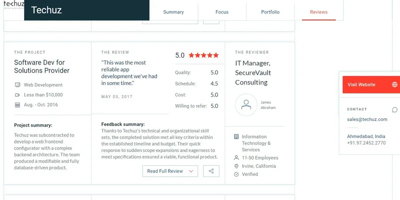 (Reliable reviews and ratings on Clutch