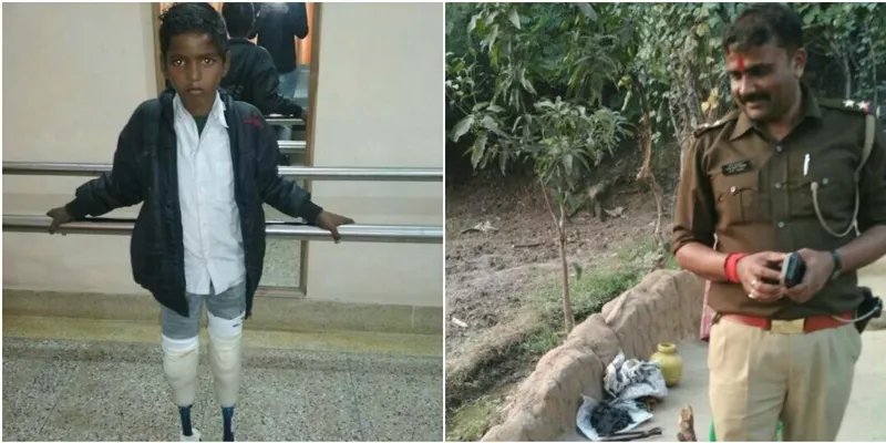 बाएं शिवा और दाहिने इंस्पेक्टर भारत भूषण