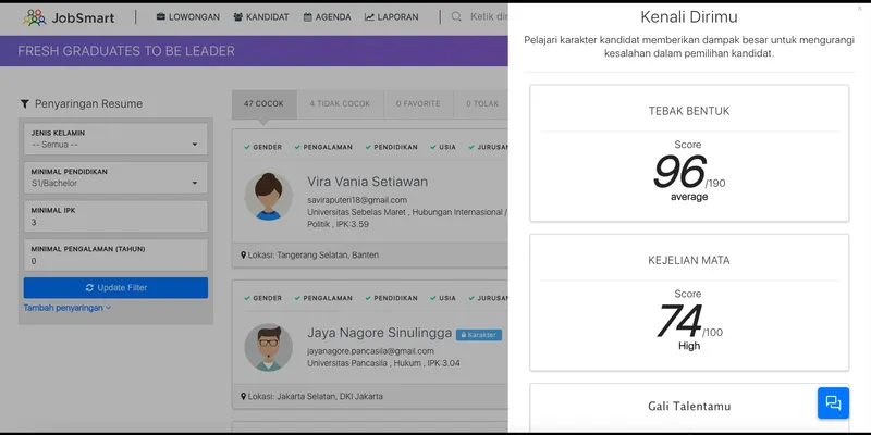 JobSmart Employer's Dashboard