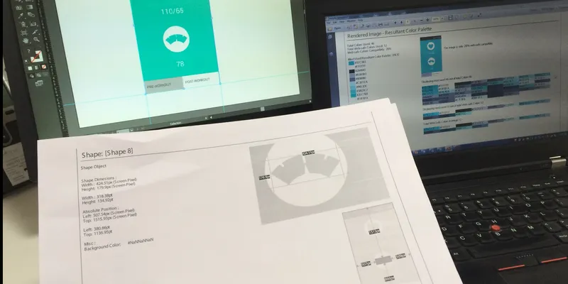 (Fig – The printable visual style guide generated within minutes from ‘Specstra’ comes handy for developers to make a pixel perfect UI)