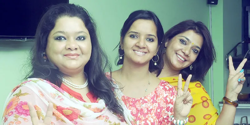 Sisters Mohita Shahi, Mausami Singh and Meghna Rathore (L to R)