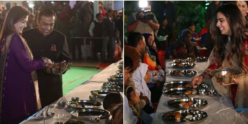 मुकेश अंबानी ने बेटी के प्री-वेडिंग समारोह में खिलाया 5,100 दिव्यांगों और बच्चों को खाना